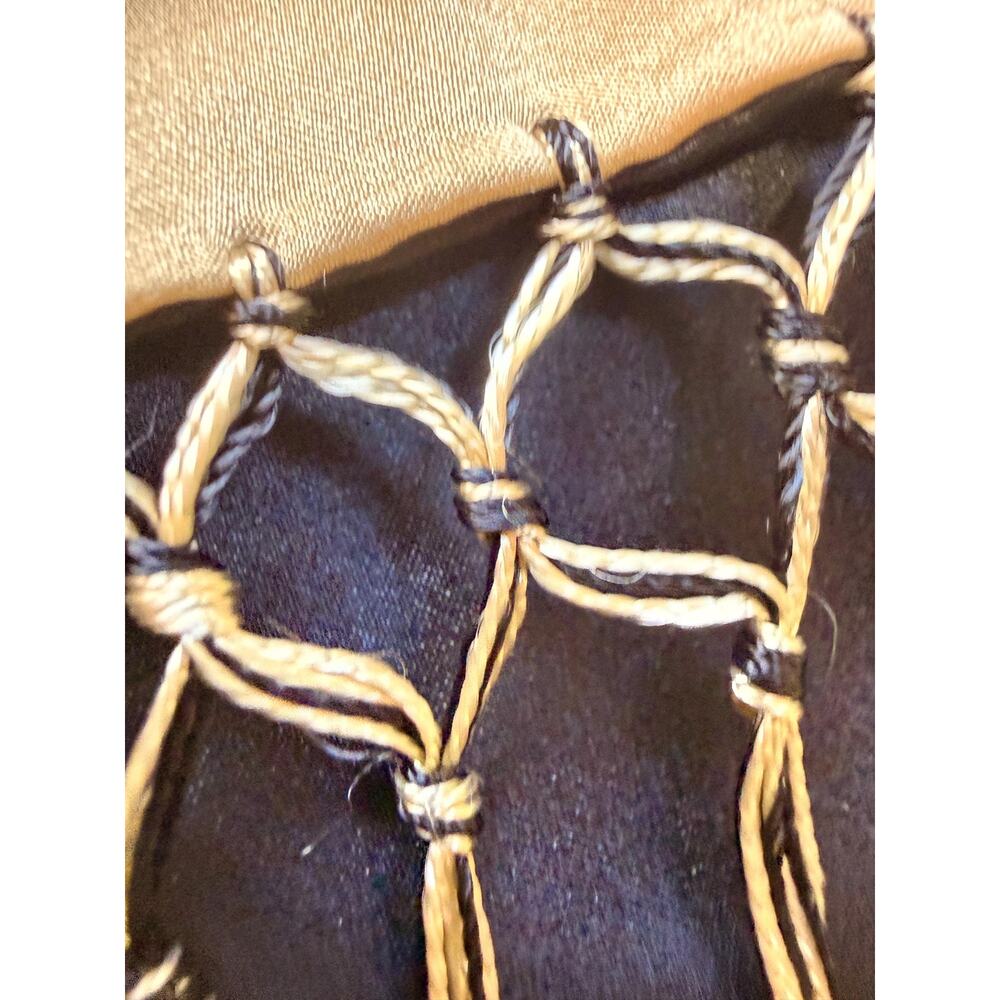 Vintage 1930s Reversible Silk Charmeuse Scarf Wrap Gold Black 21x88 - Picture 11 of 15